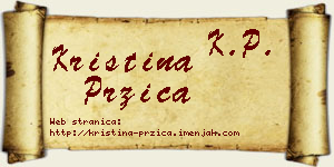 Kristina Pržica vizit kartica